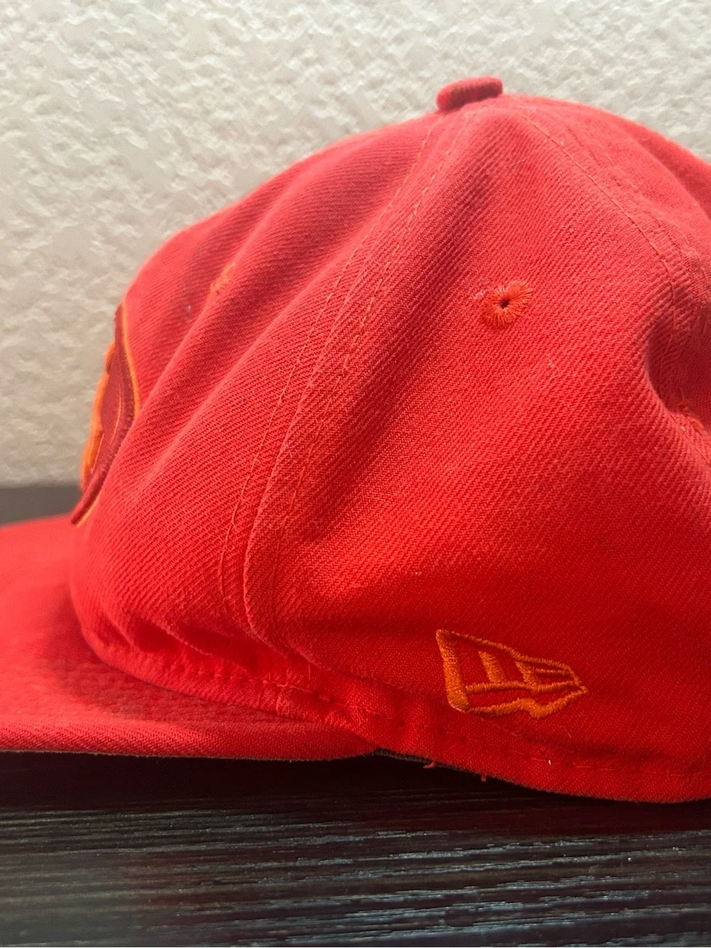 New Era 49ers Fitted Hat Coral 7 5/8